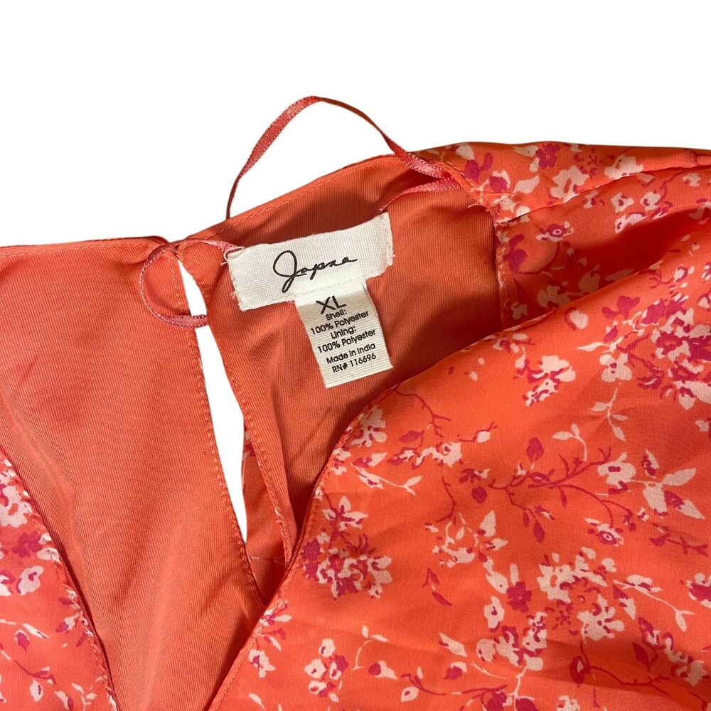 Coquette Pink Floral Tie Back Mini Dress Bow Cottagecore Romantic Summer XL - Picture 5 of 12